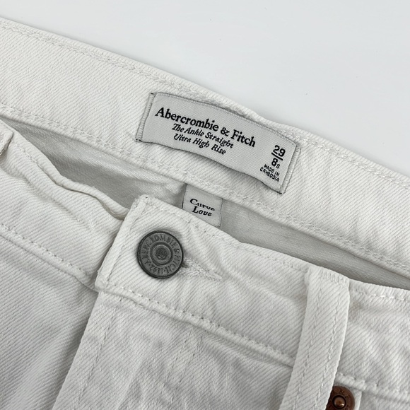 ABERCROMBIE & FITCH Curve Love The Ankle Straight Ultra High Rise Jeans Size 29S - Picture 5 of 8